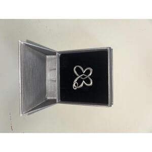 Sterling Silver James Avery Linked Hearts Butterfly Pendant